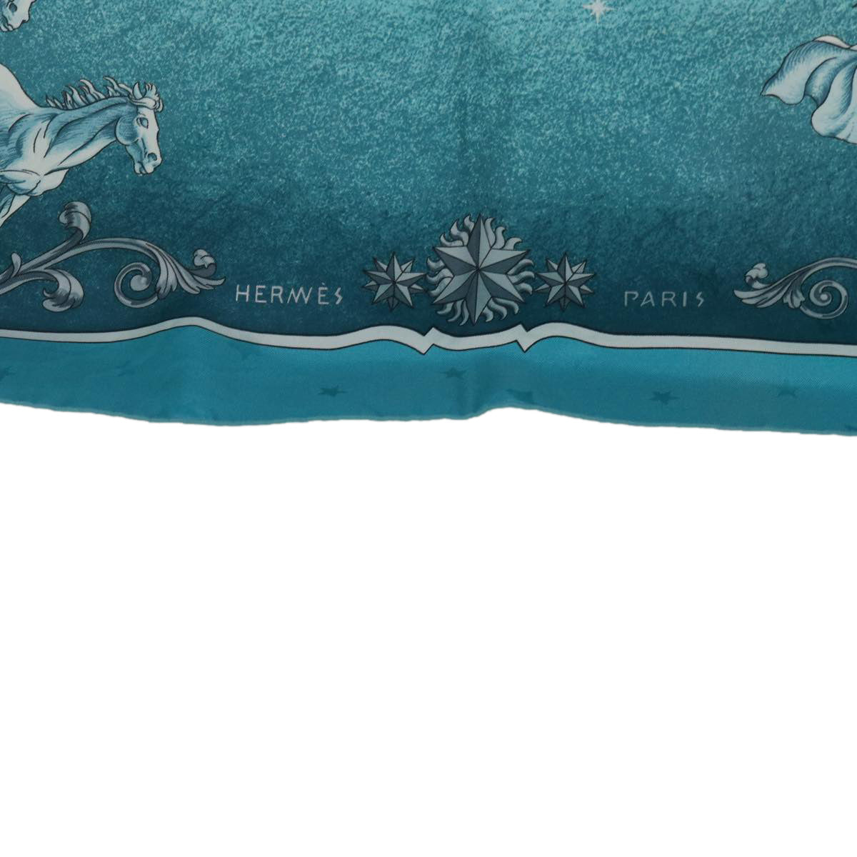 HERMES Carre 90 COSMOS Scarf Silk Blue Auth ki3949