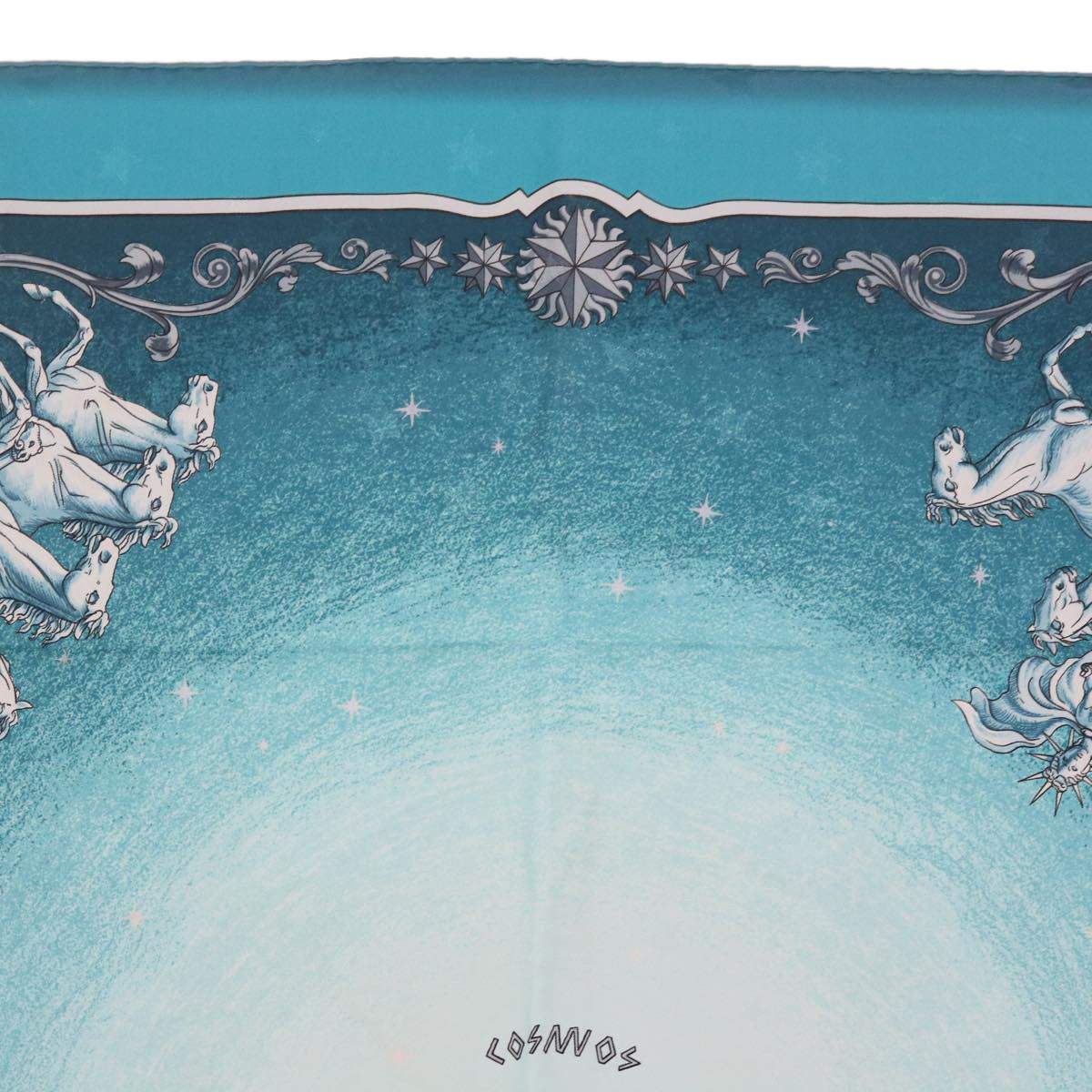 HERMES Carre 90 COSMOS Scarf Silk Blue Auth ki3949