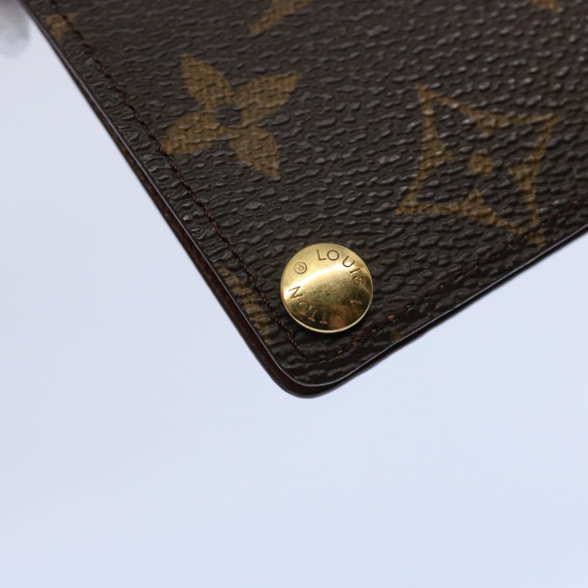 LOUIS VUITTON Monogram Porte Cartes Credit Pression Card Case M60937 Auth ki3964