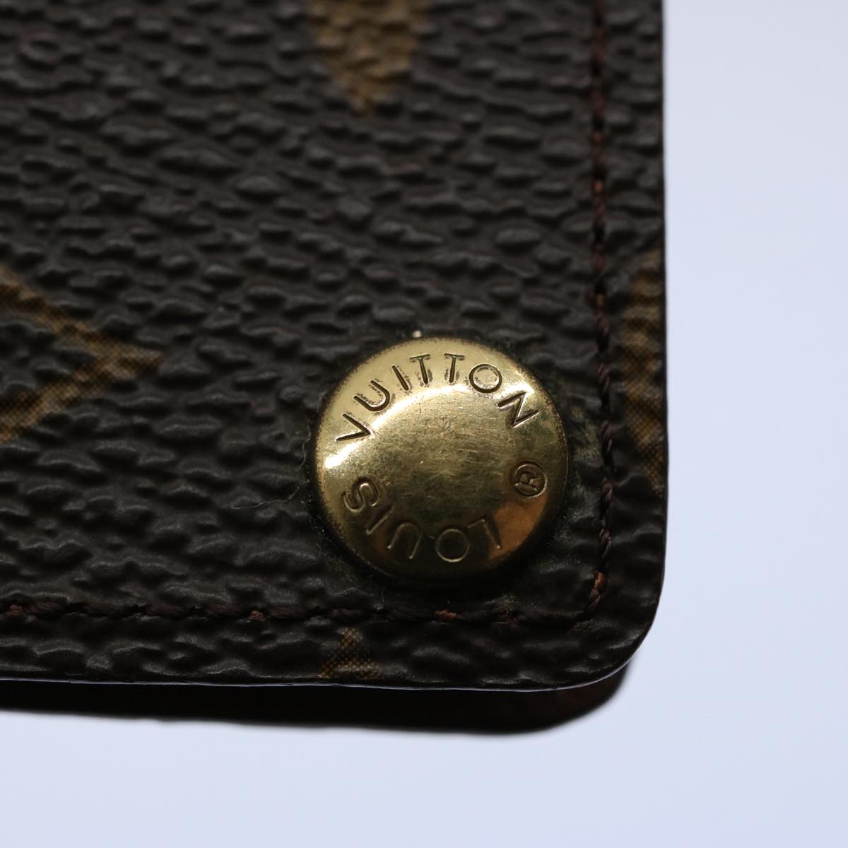 LOUIS VUITTON Monogram Porte Cartes Credit Pression Card Case M60937 Auth ki3964