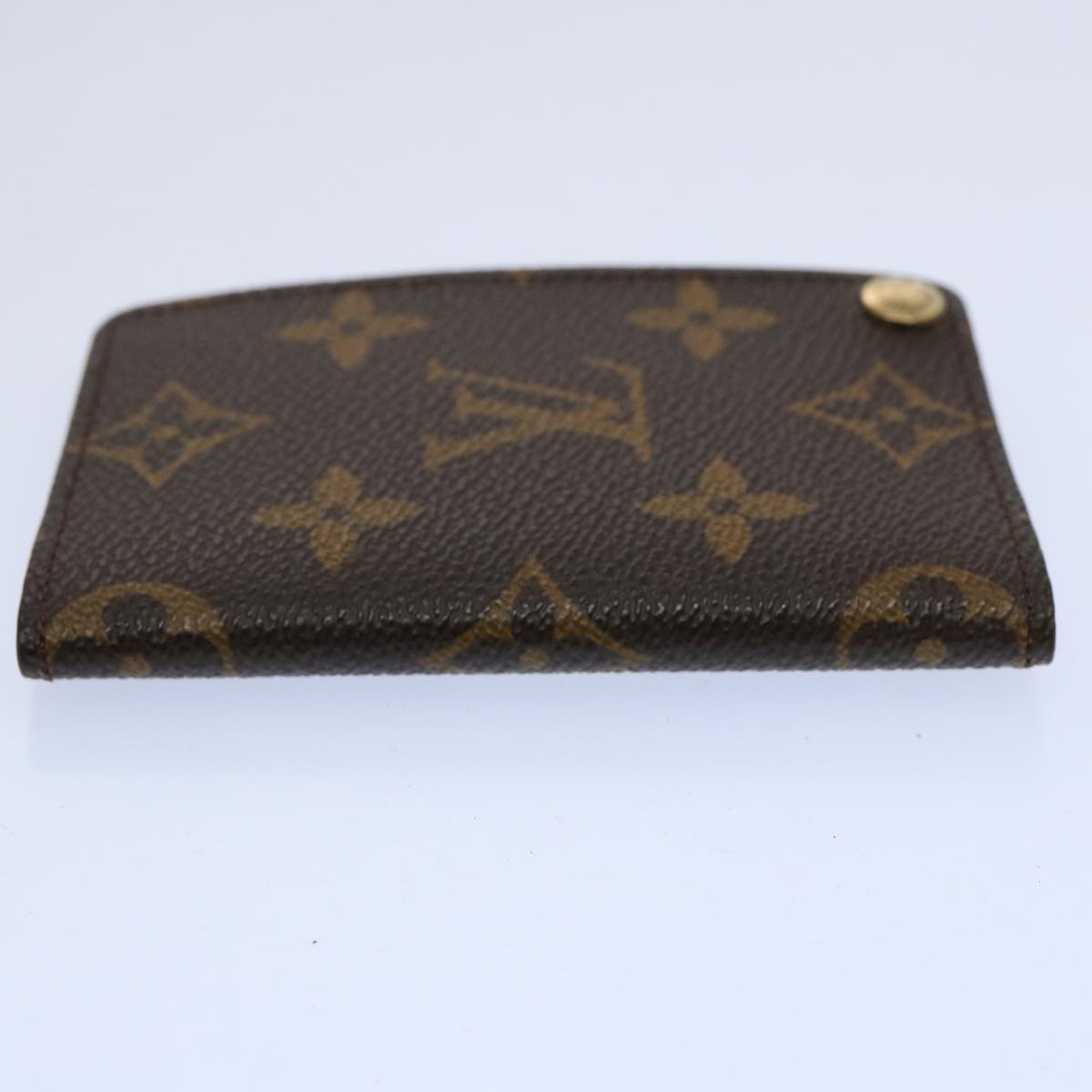 LOUIS VUITTON Monogram Porte Cartes Credit Pression Card Case M60937 Auth ki3964