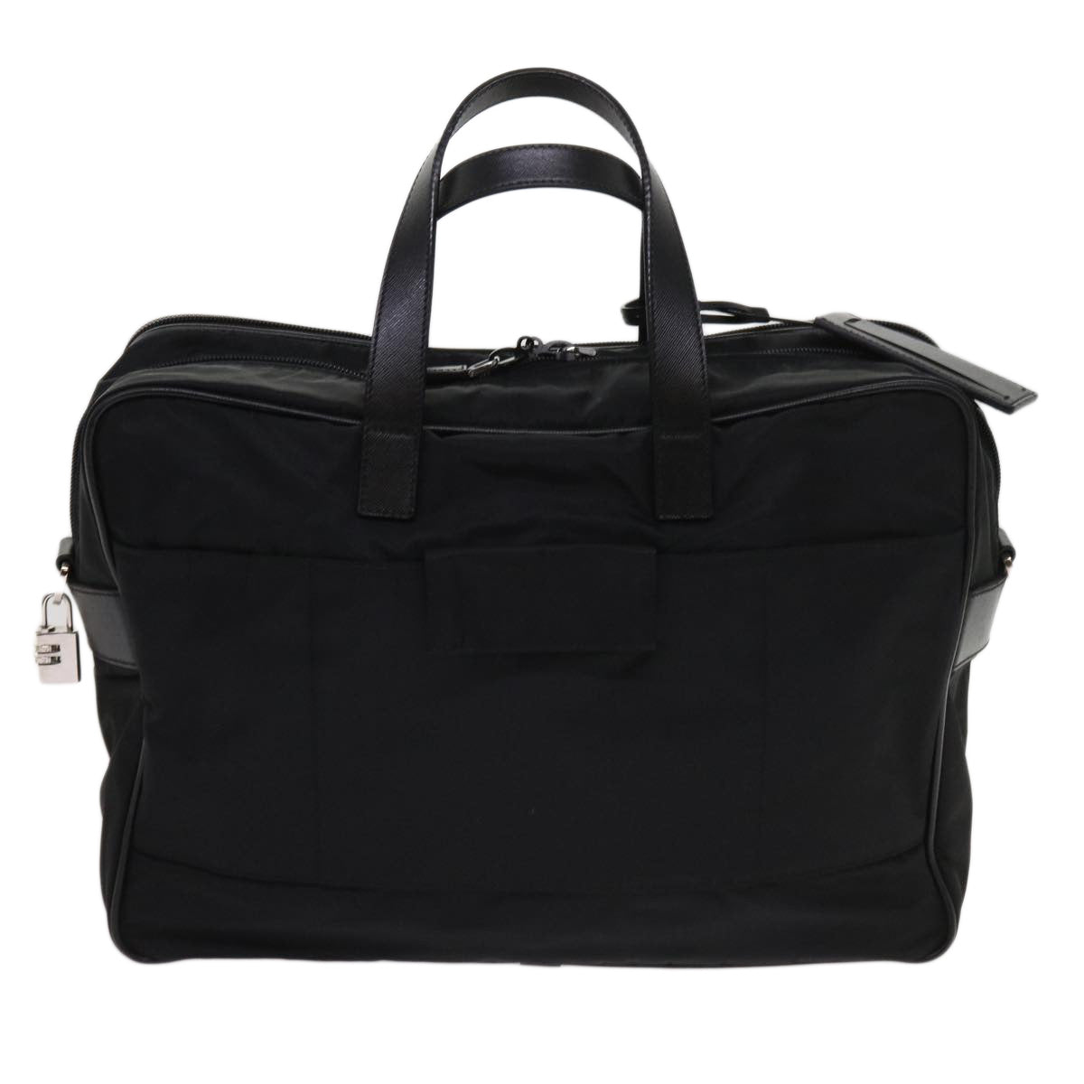 PRADA Business Bag Nylon 2way Black Auth ki3987