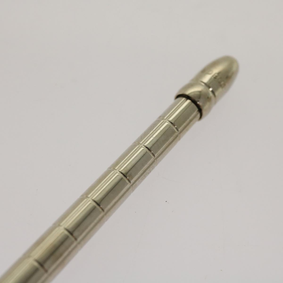 LOUIS VUITTON Styro Agenda Ballpoint Pen Metal Silver LV Auth ki4020