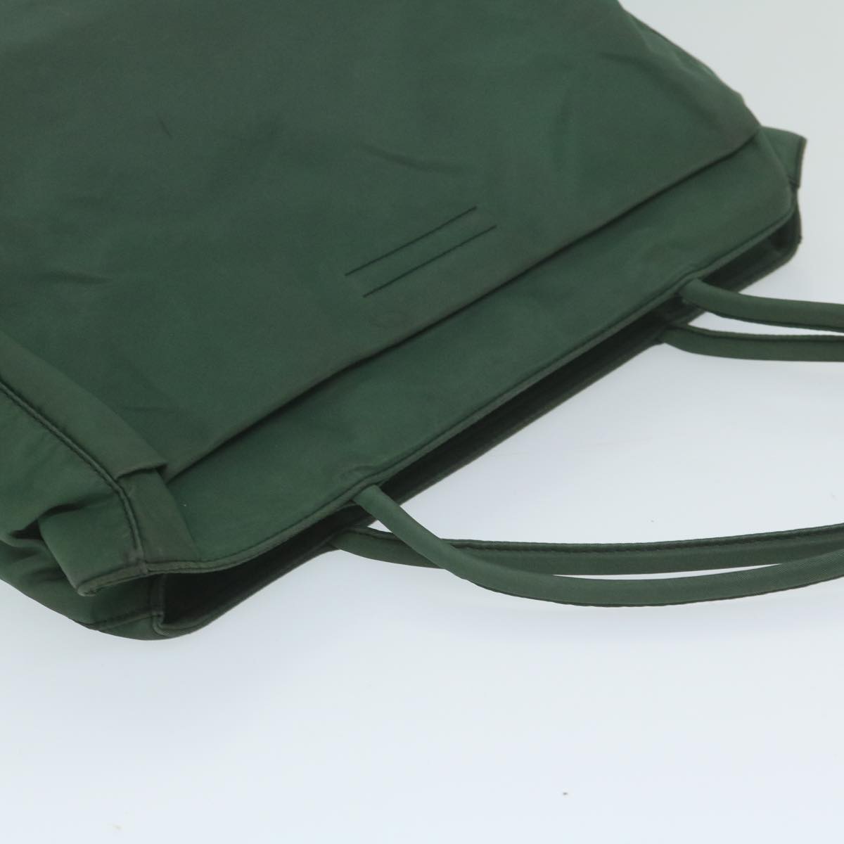 PRADA Tote Bag Nylon Green Auth ki4037