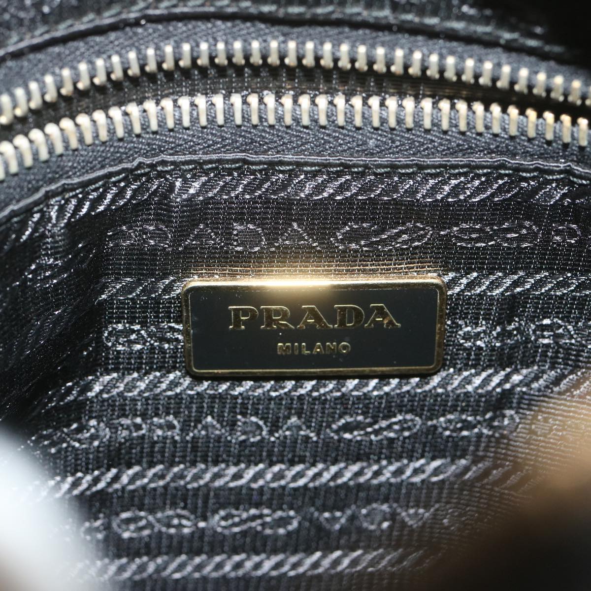 PRADA Shoulder Bag Nylon Black Auth ki4045