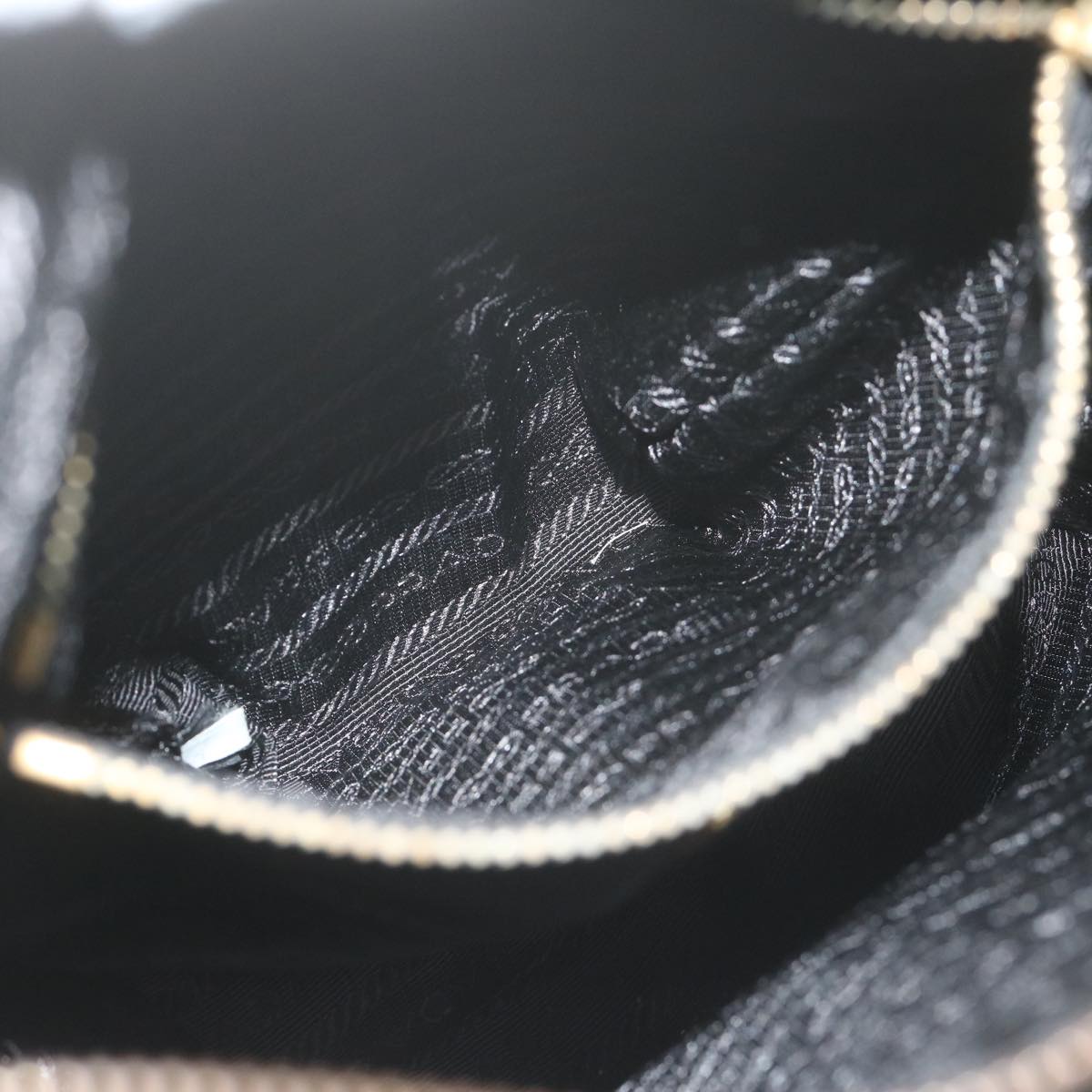 PRADA Shoulder Bag Nylon Black Auth ki4045