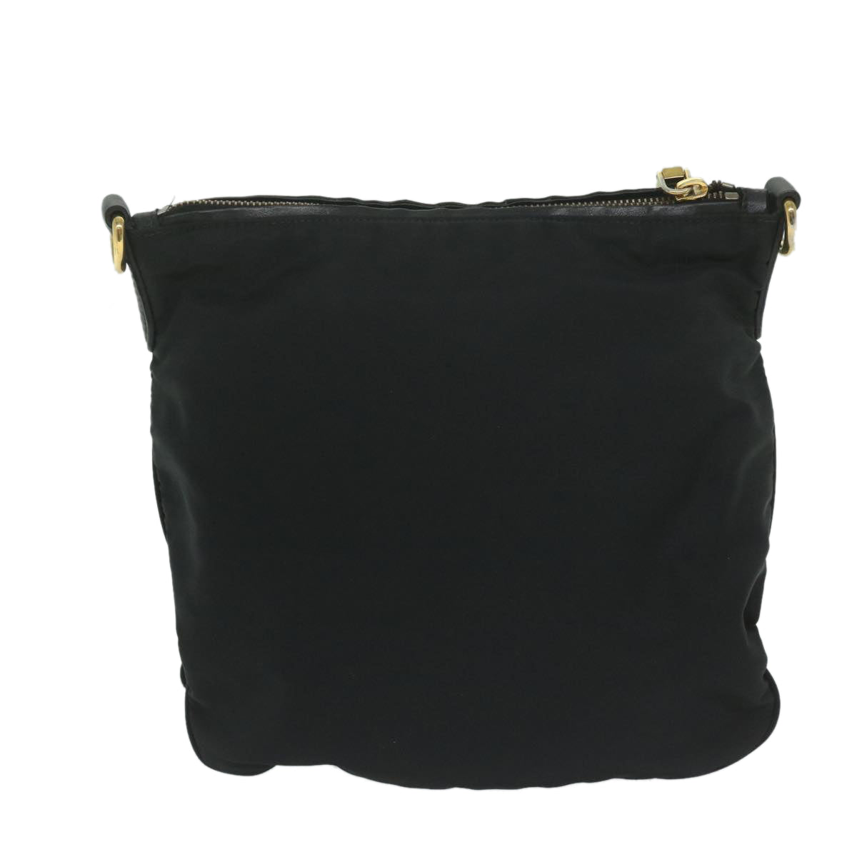 PRADA Shoulder Bag Nylon Black Auth ki4045