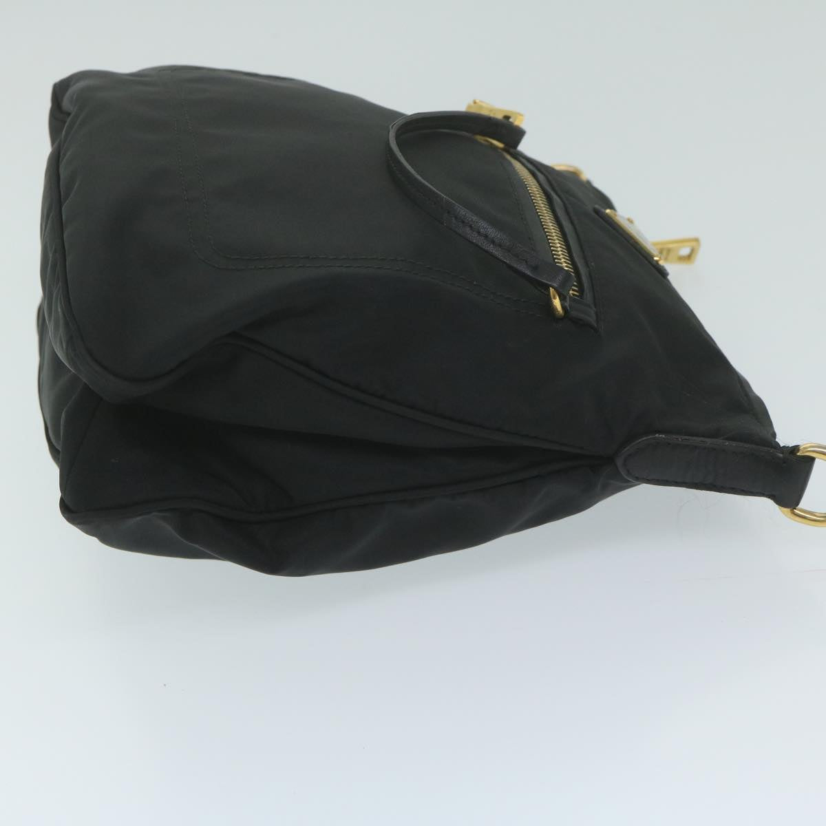 PRADA Shoulder Bag Nylon Black Auth ki4045