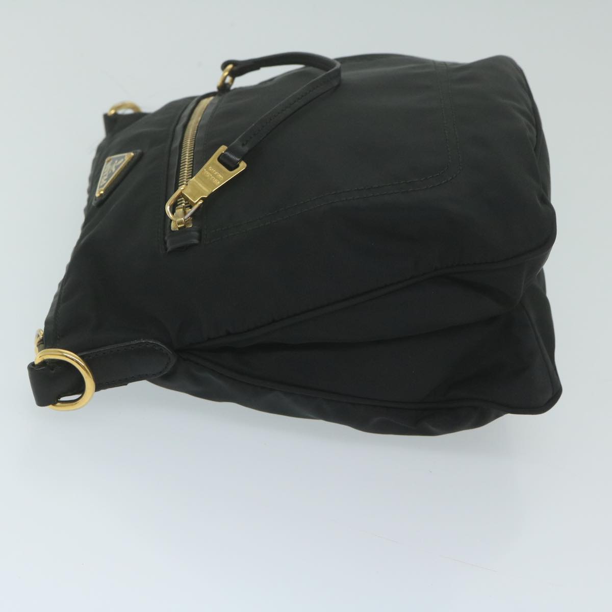 PRADA Shoulder Bag Nylon Black Auth ki4045