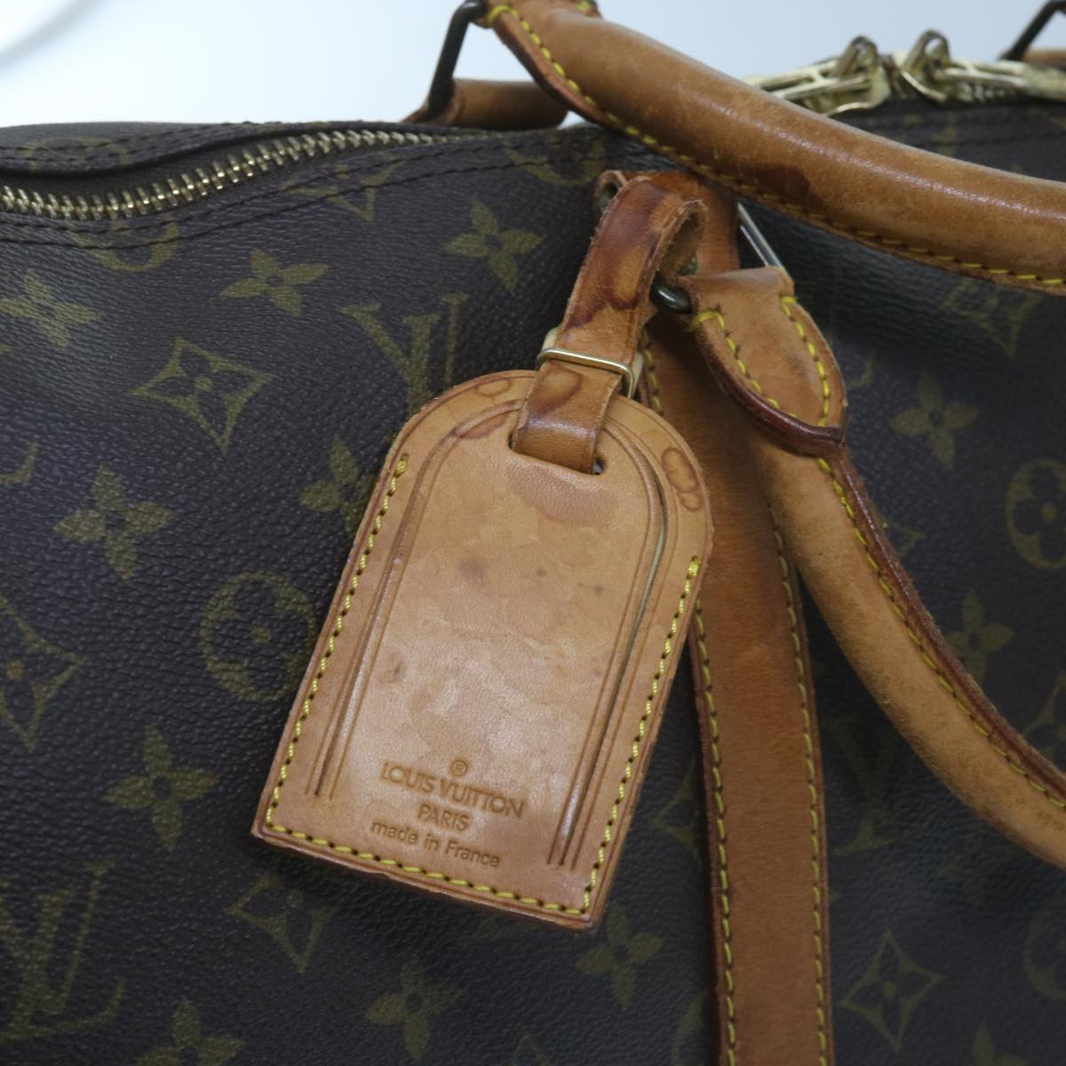 LOUIS VUITTON Monogram Keepall Bandouliere 50 Boston Bag M41416 LV Auth ki4057