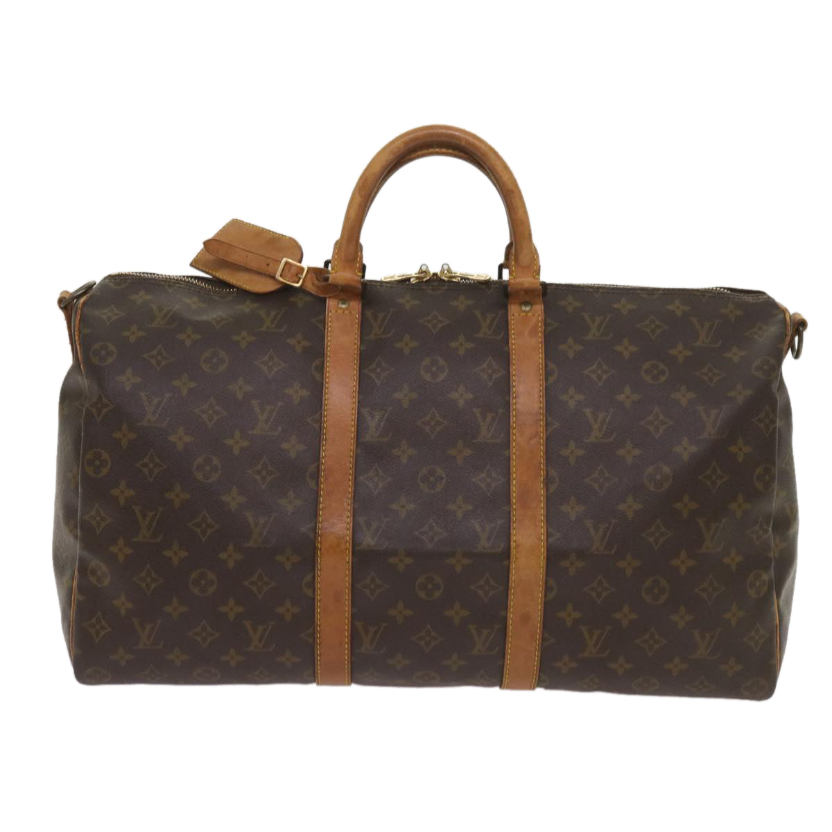 LOUIS VUITTON Monogram Keepall Bandouliere 50 Boston Bag M41416 LV Auth ki4057