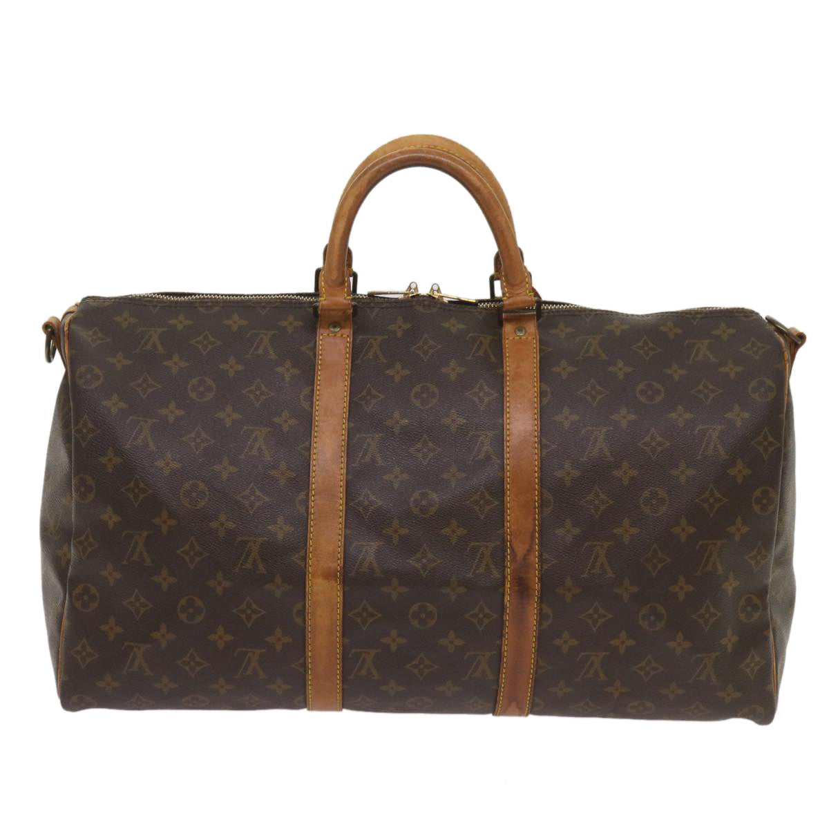 LOUIS VUITTON Monogram Keepall Bandouliere 50 Boston Bag M41416 LV Auth ki4057