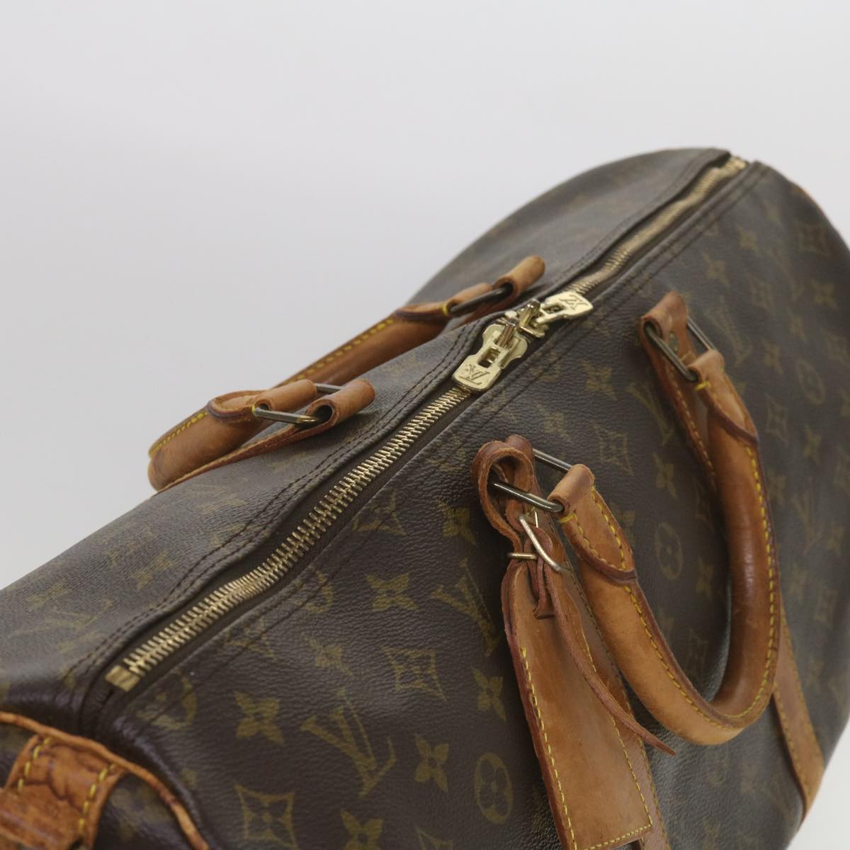 LOUIS VUITTON Monogram Keepall Bandouliere 50 Boston Bag M41416 LV Auth ki4057