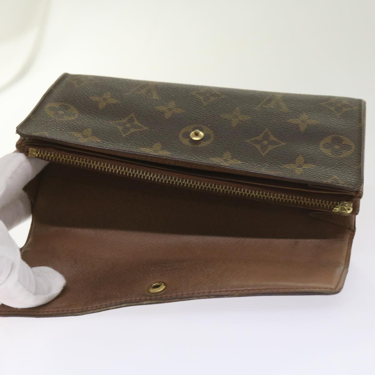 LOUIS VUITTON Monogram Damier Azur Wallet 10set LV Auth ki4088