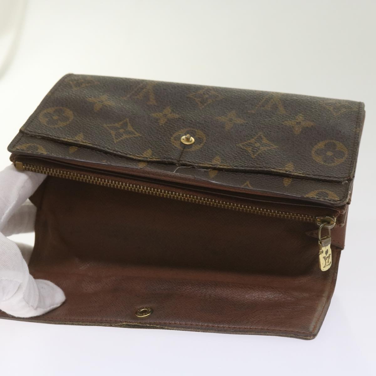 LOUIS VUITTON Monogram Damier Azur Wallet 10set LV Auth ki4088