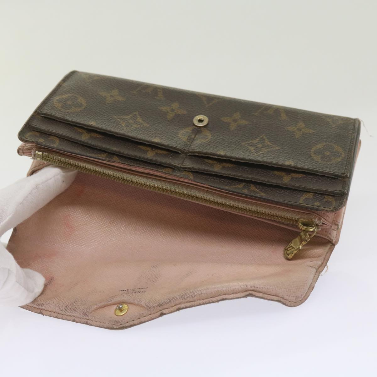 LOUIS VUITTON Monogram Damier Azur Wallet 10set LV Auth ki4088