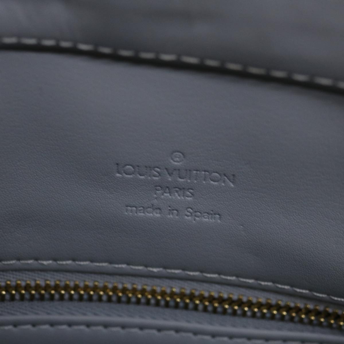 LOUIS VUITTON Monogram Vernis Houston Hand Bag Gris M91053 LV Auth ki4092