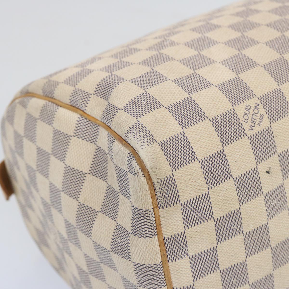 LOUIS VUITTON Damier Azur Speedy 30 Hand Bag N41533 LV Auth ki4106