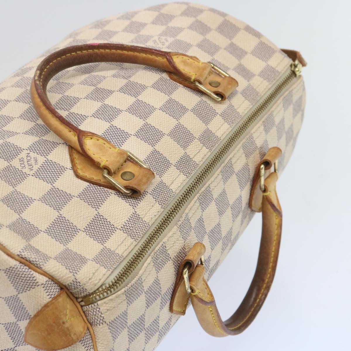 LOUIS VUITTON Damier Azur Speedy 30 Hand Bag N41533 LV Auth ki4106