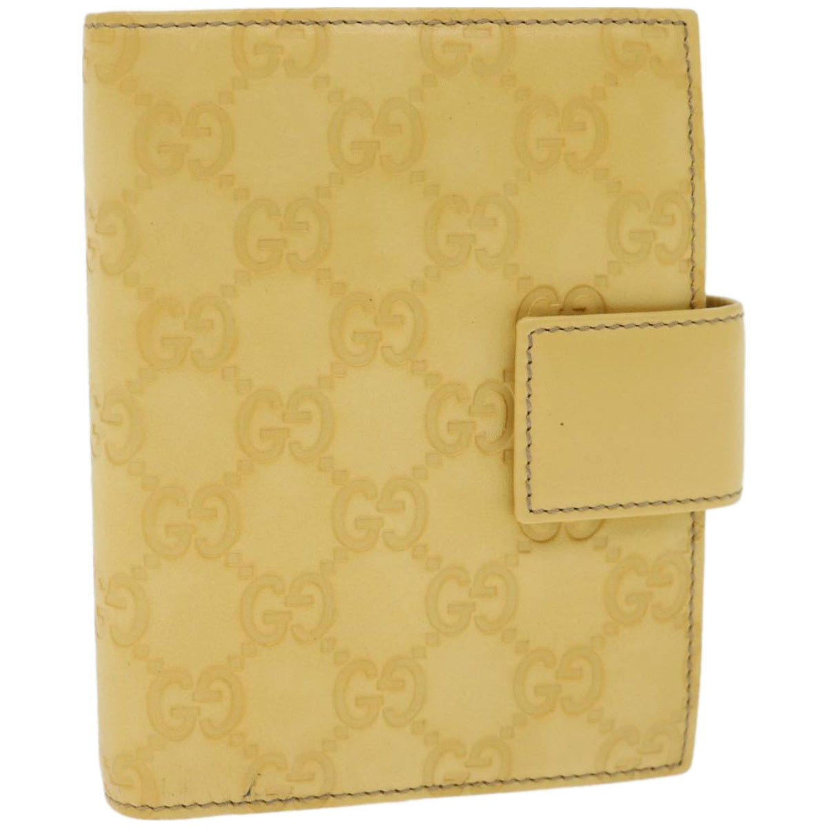 GUCCI GG Canvas Guccissima Day Planner Cover Yellow 115240 Auth ki4116