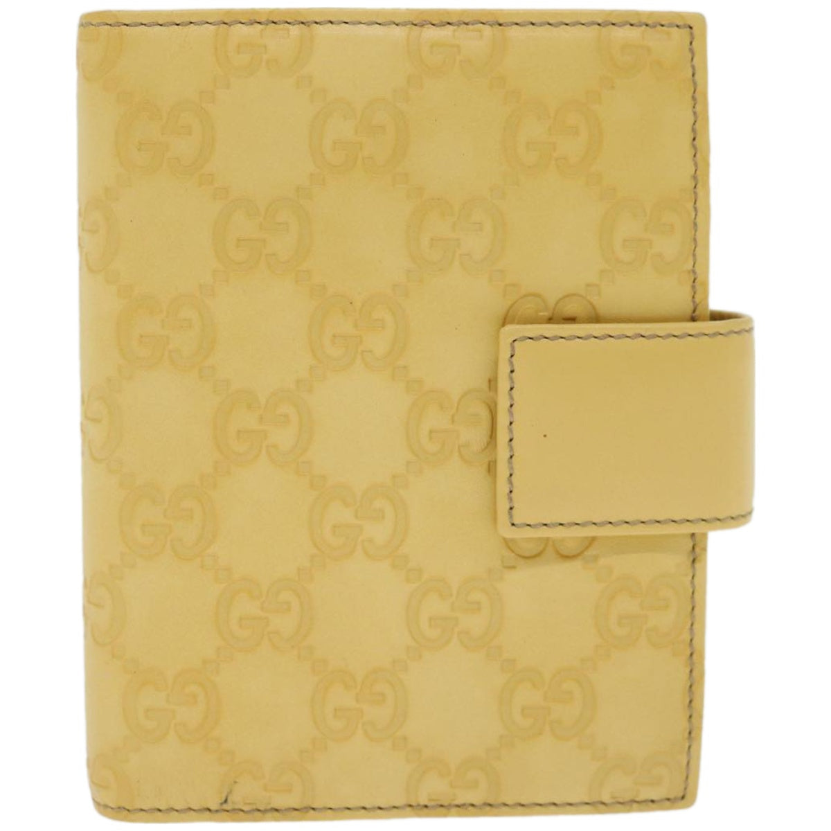 GUCCI GG Canvas Guccissima Day Planner Cover Yellow 115240 Auth ki4116