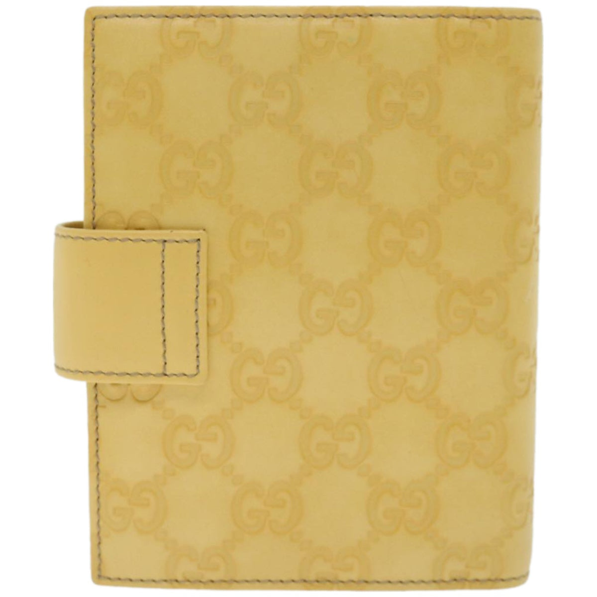 GUCCI GG Canvas Guccissima Day Planner Cover Yellow 115240 Auth ki4116