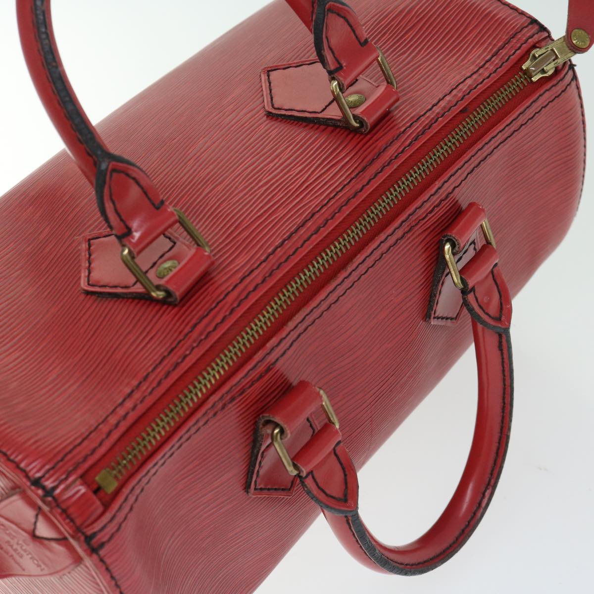 LOUIS VUITTON Epi Speedy 25 Hand Bag Castilian Red M43017 LV Auth ki4127