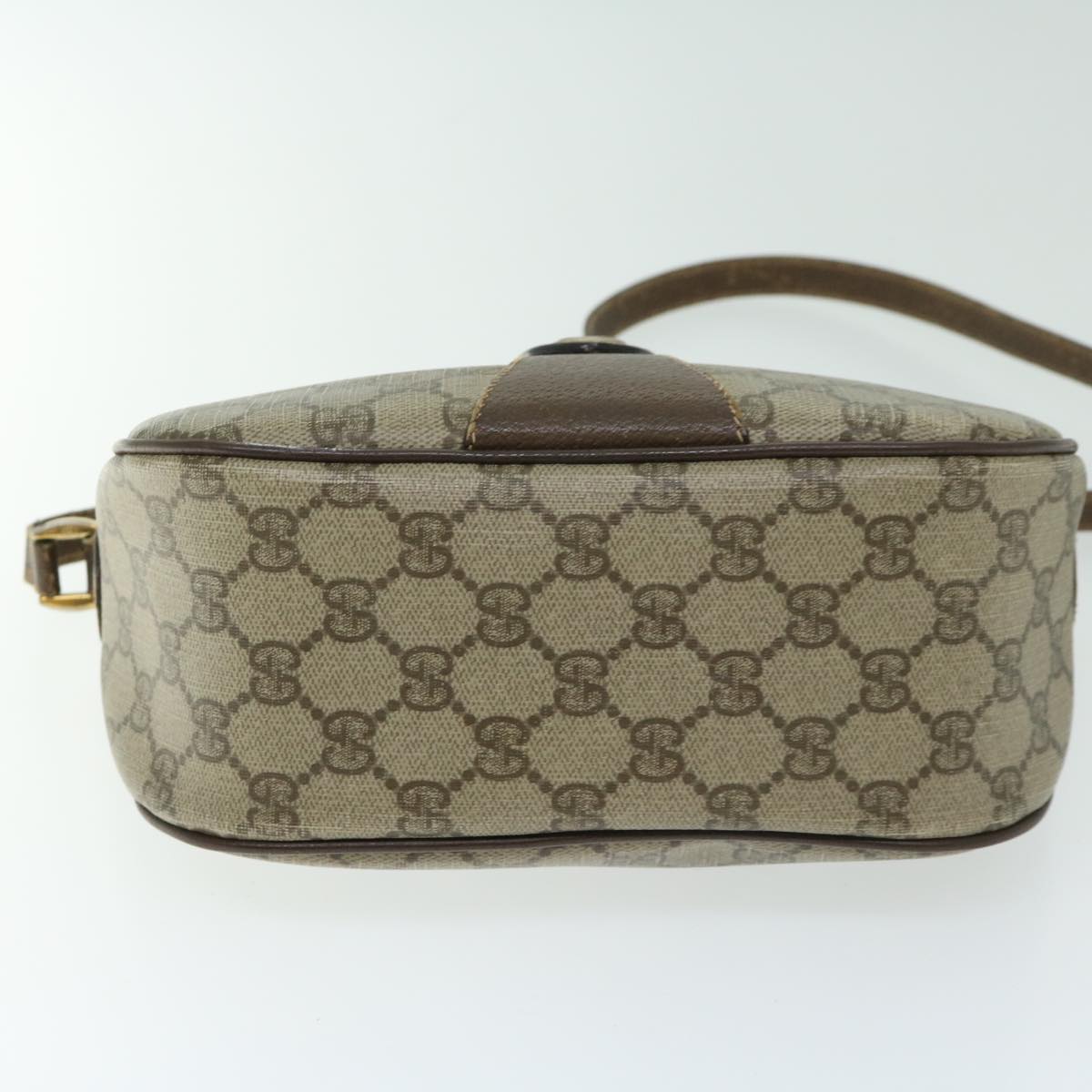 GUCCI GG Supreme Web Sherry Line Shoulder Bag PVC Beige 89 02 032 Auth ki4129