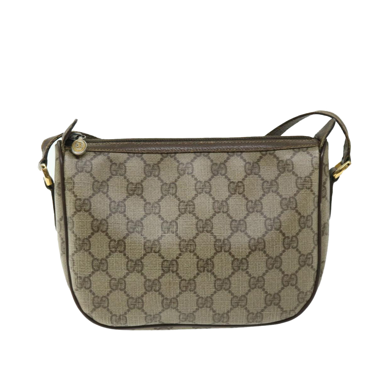 GUCCI GG Supreme Web Sherry Line Shoulder Bag PVC Beige 89 02 032 Auth ki4129