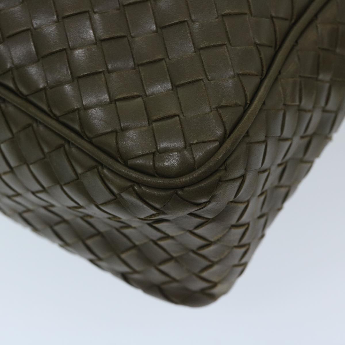 BOTTEGA VENETA INTRECCIATO Shoulder Bag Leather Brown Auth ki4236