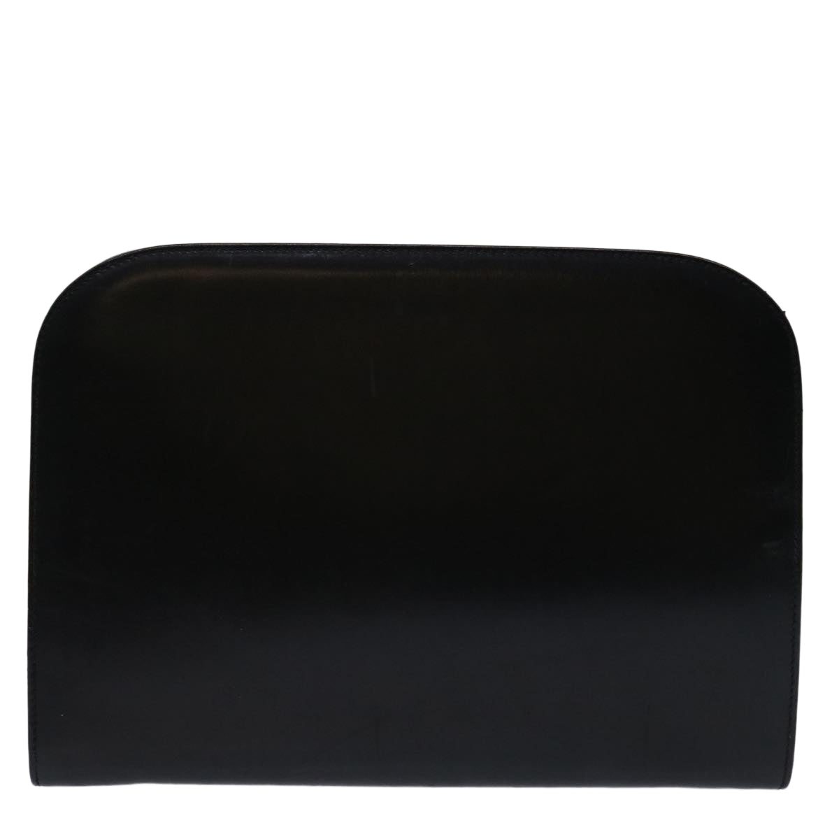 Salvatore Ferragamo Gancini Chain Shoulder Bag Leather Black Auth ki4289