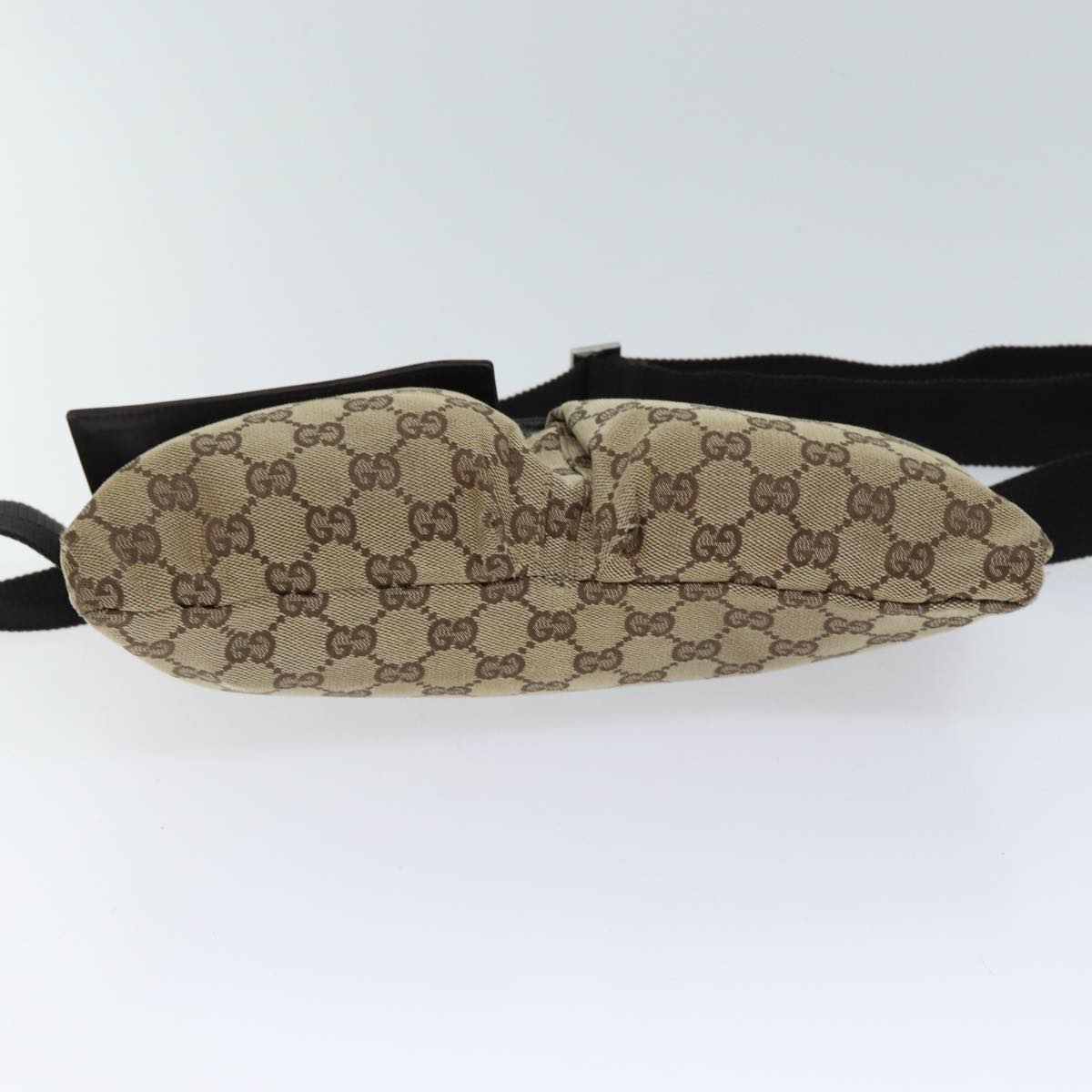 GUCCI GG Canvas Waist bag Beige 28566 Auth ki4305