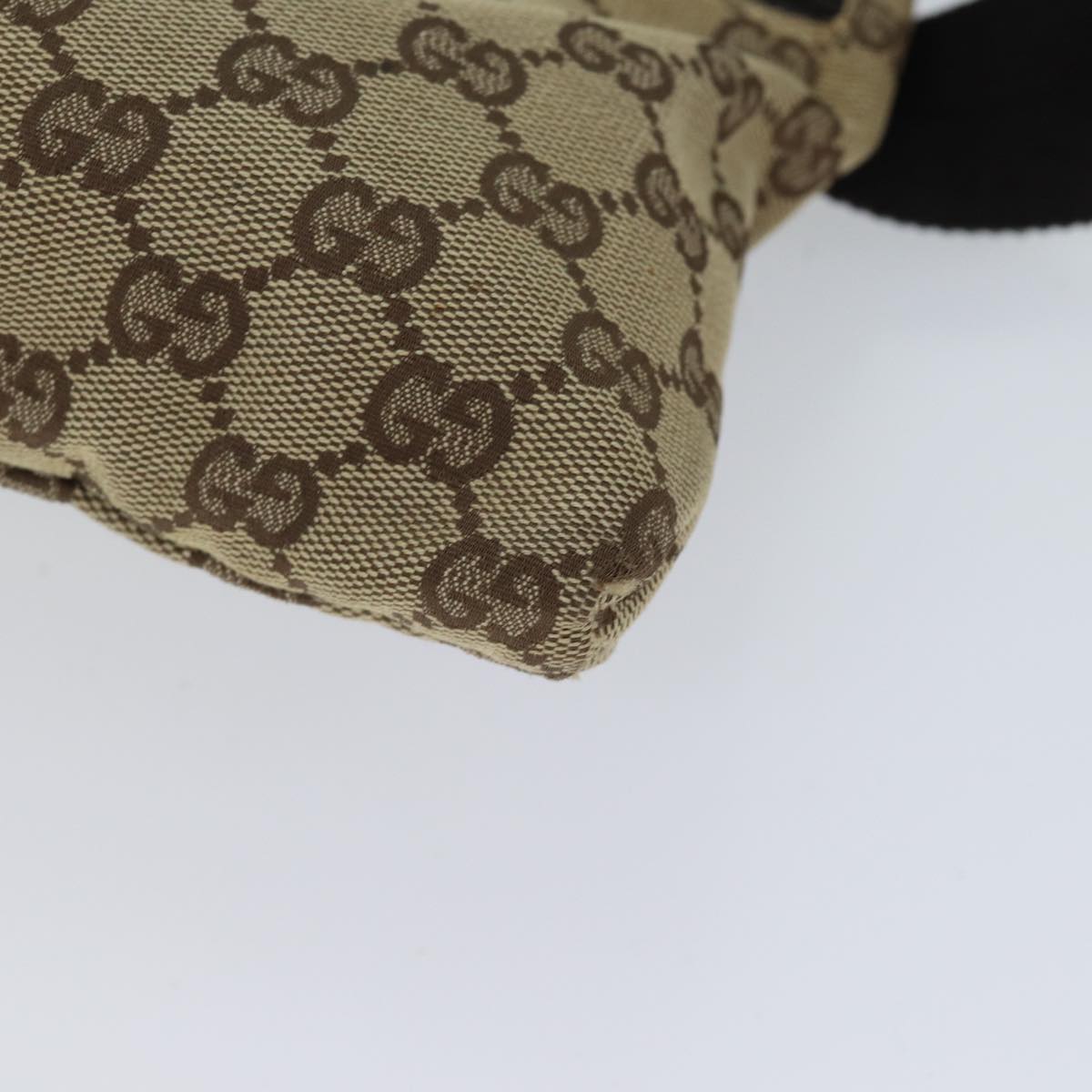 GUCCI GG Canvas Waist bag Beige 28566 Auth ki4305