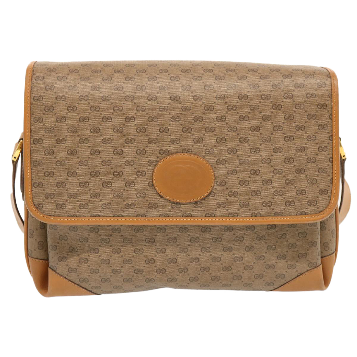 GUCCI Micro GG Supreme Shoulder Bag PVC Beige 001 116 0924 Auth ki4334