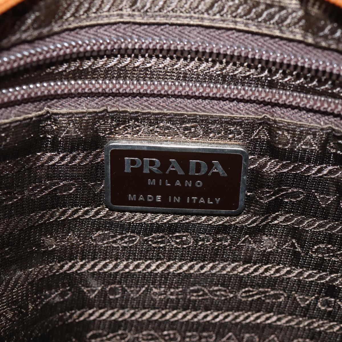 PRADA Shoulder Bag Leather Brown Auth ki4380