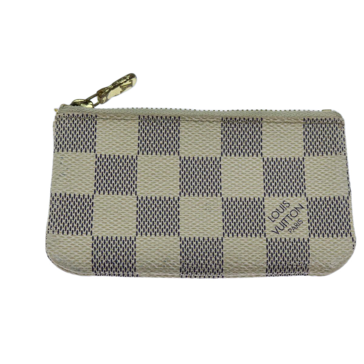 LOUIS VUITTON Damier Azur Pochette Cles Coin Purse N62659 LV Auth ki4433