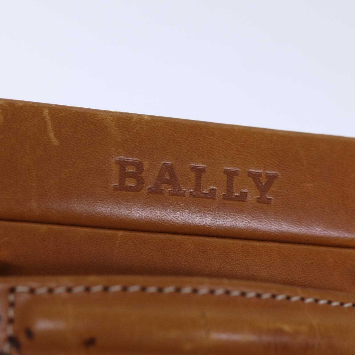 BALLY Attache Case Hand Bag Leather 2way Black Brown Auth ki4469