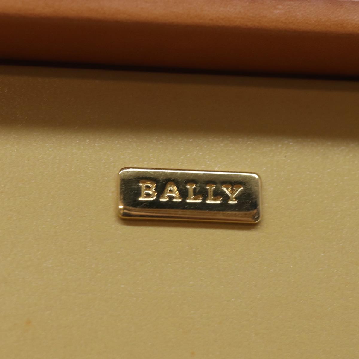 BALLY Attache Case Hand Bag Leather 2way Black Brown Auth ki4469