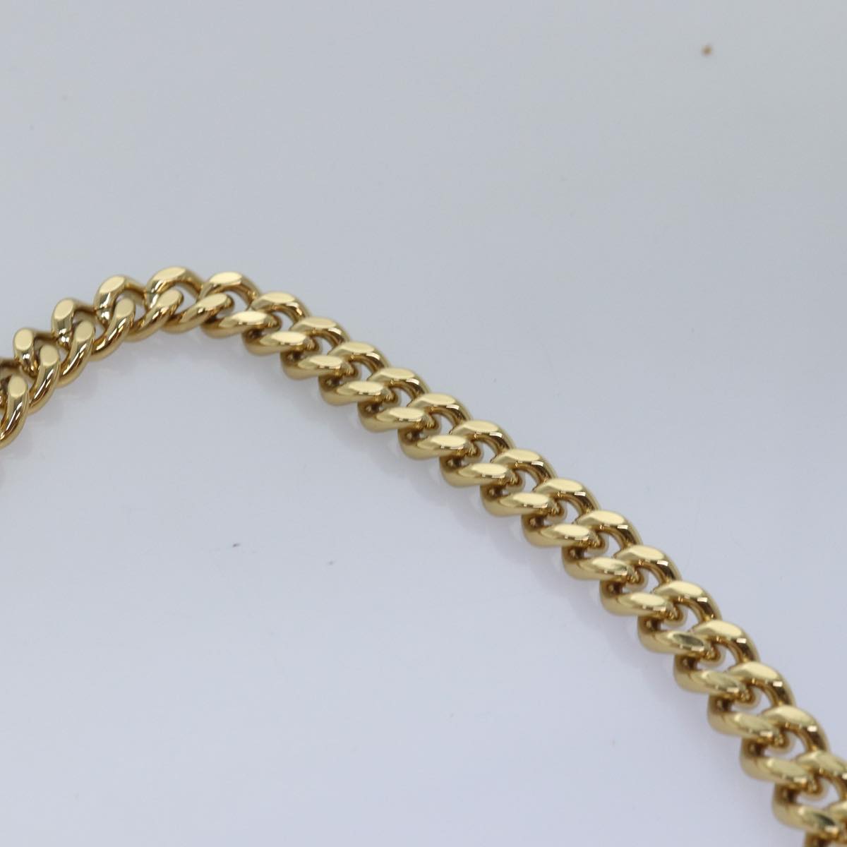 Stella MacCartney Chain Shoulder Bag Suede Beige Auth ki4488