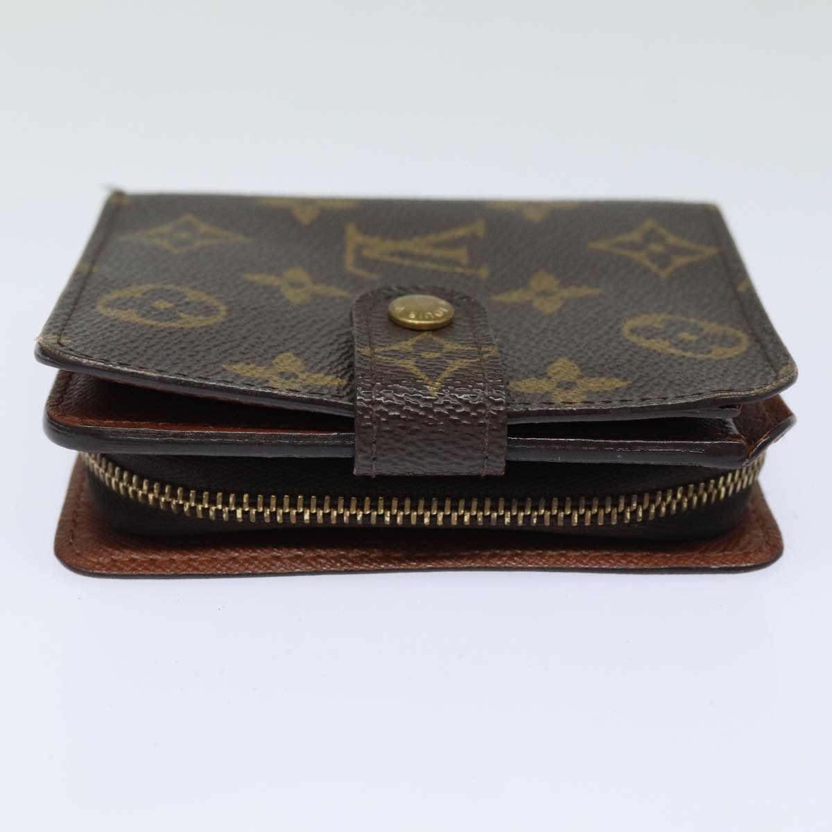 LOUIS VUITTON Monogram Compact Zip Wallet M61667 LV Auth ki4562