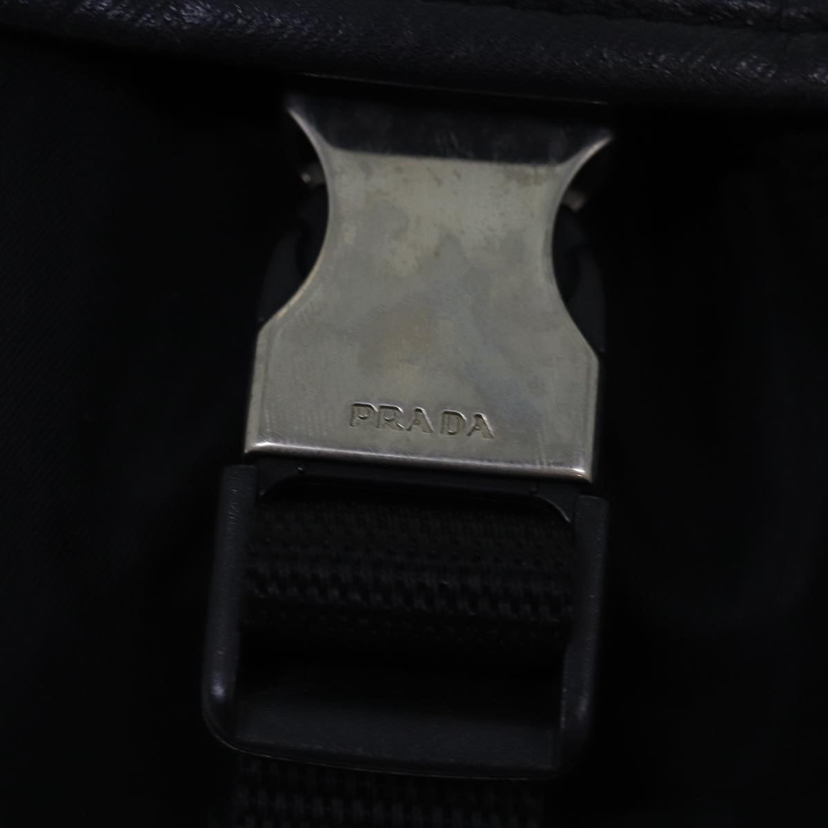PRADA Backpack Nylon Black Auth ki4596