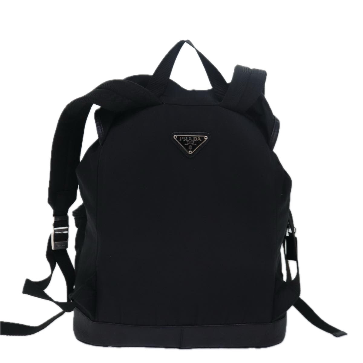 PRADA Backpack Nylon Black Auth ki4596