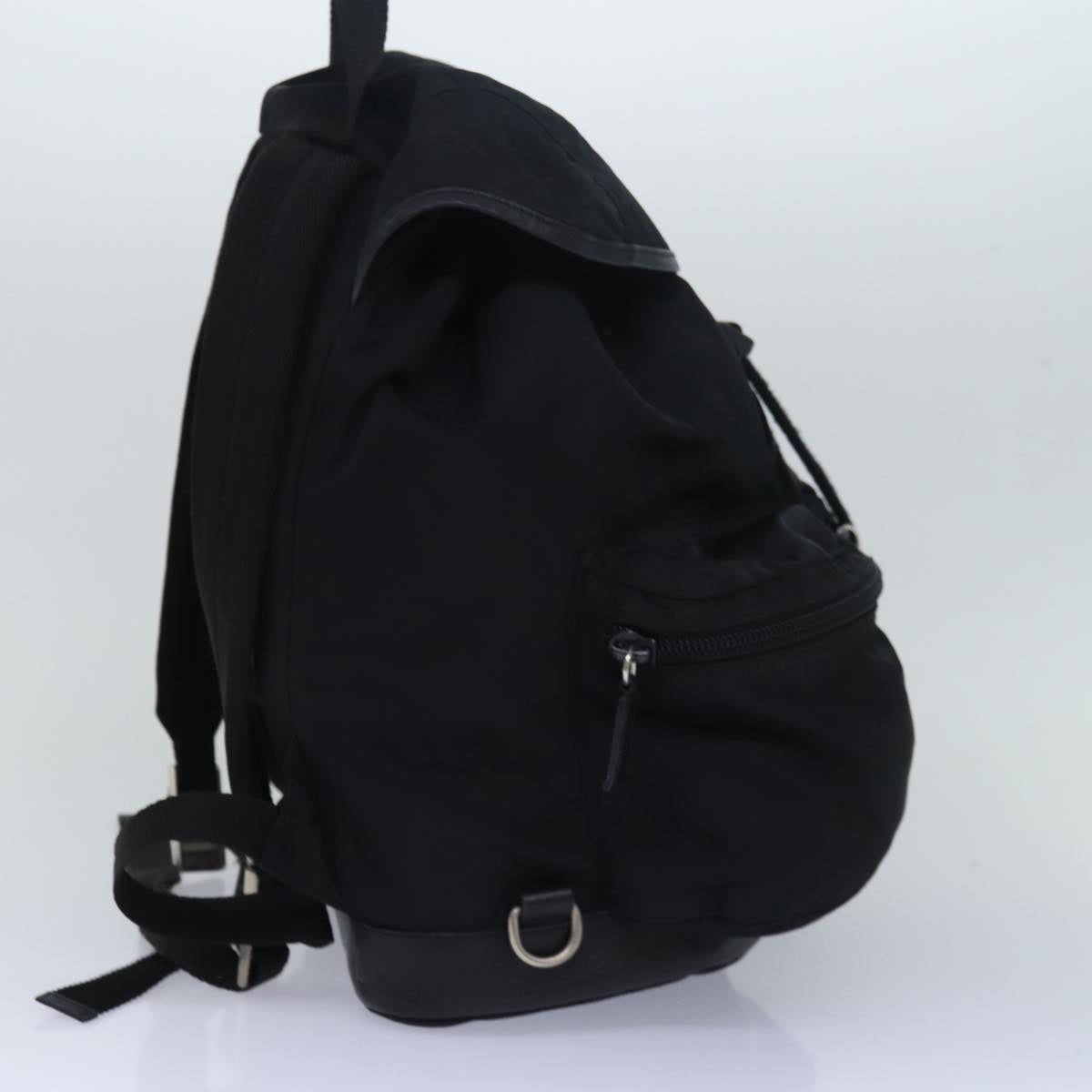 PRADA Backpack Nylon Black Auth ki4596