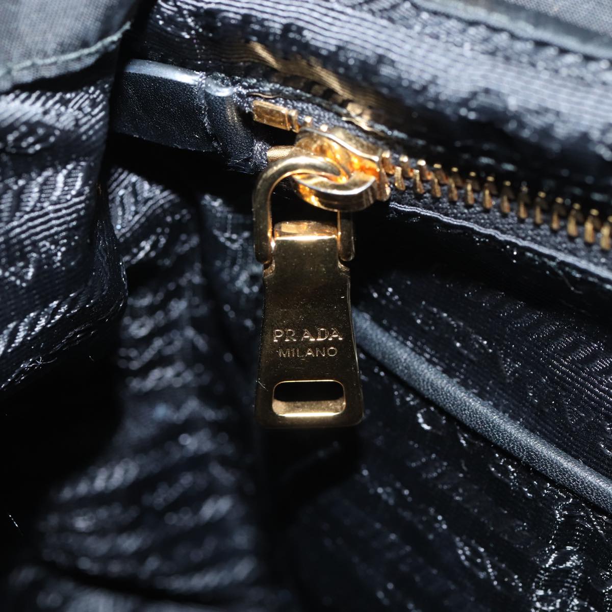 PRADA Backpack Nylon Leather Black Auth ki4650