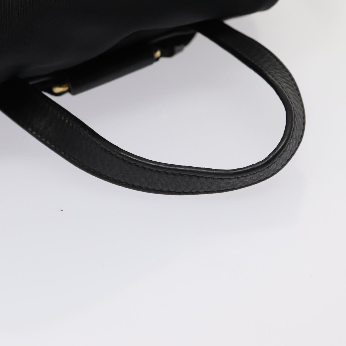 PRADA Backpack Nylon Leather Black Auth ki4650