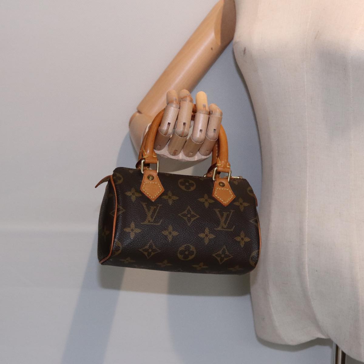 LOUIS VUITTON Monogram Mini Speedy Hand Bag M41534 LV Auth ki4712