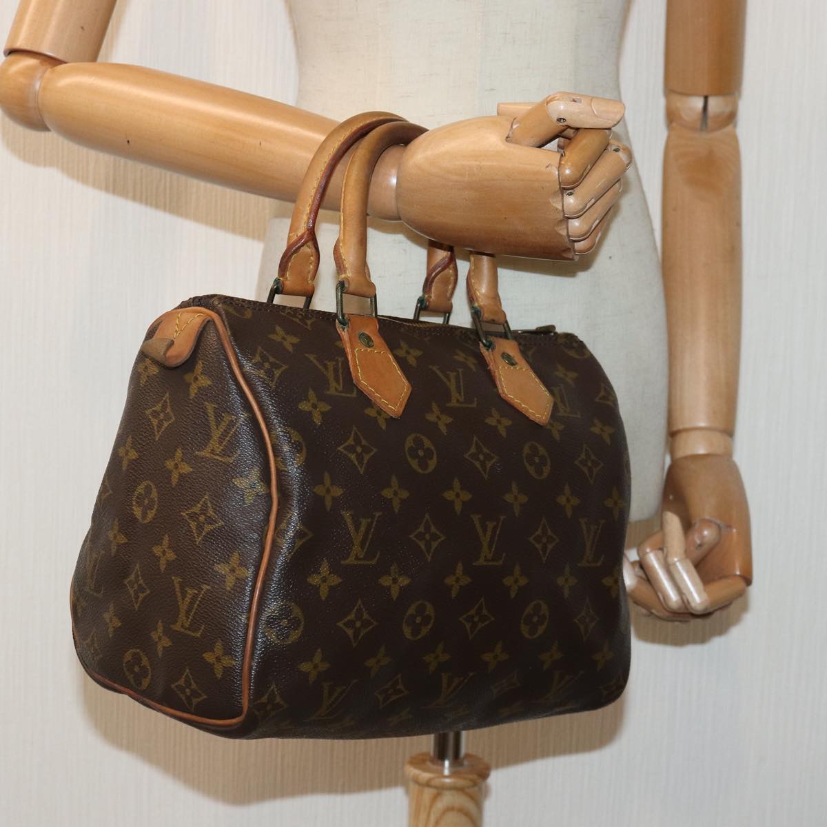 LOUIS VUITTON Monogram Speedy 25 Hand Bag M41528 LV Auth ki4717