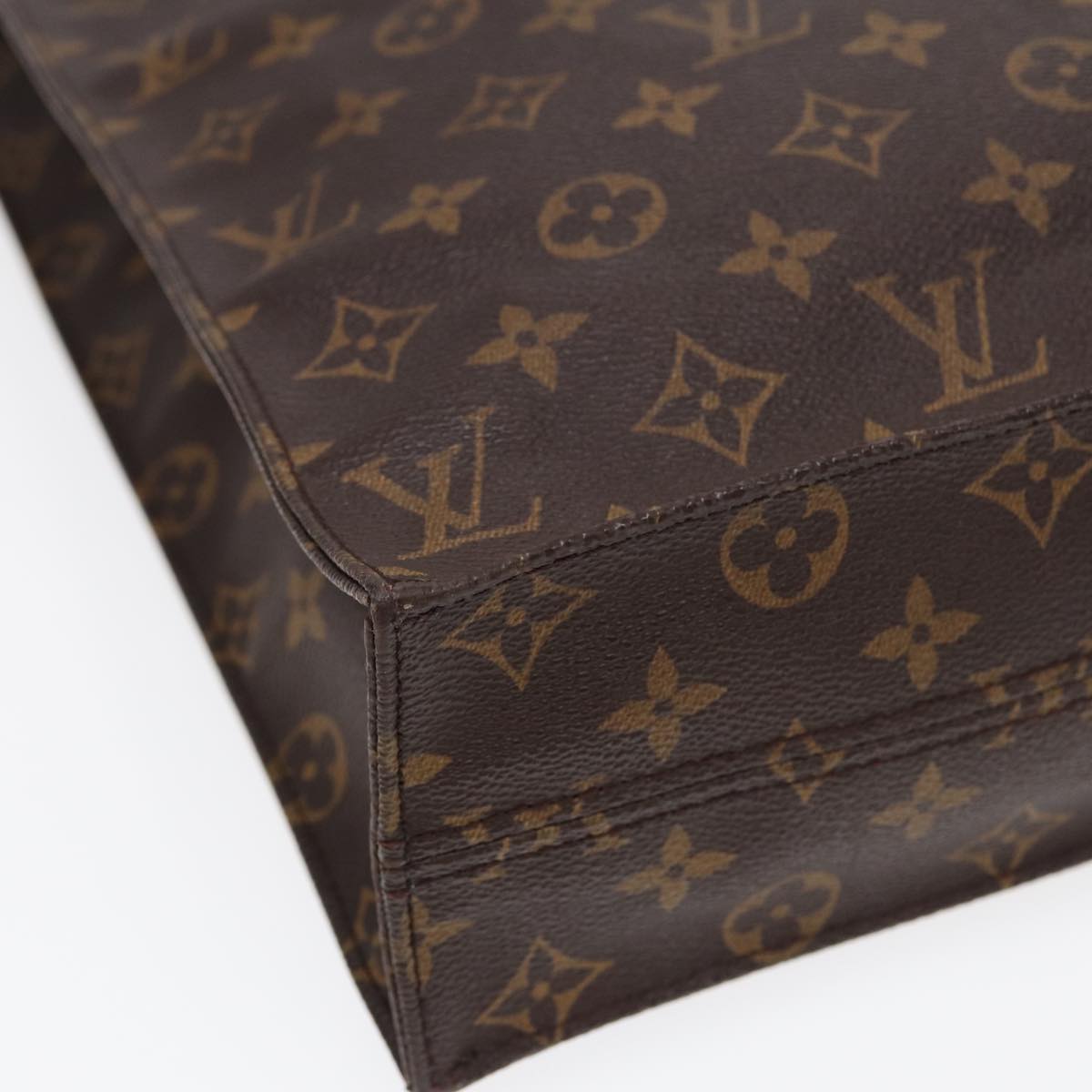 LOUIS VUITTON Monogram Sac Plat Hand Bag M51140 LV Auth ki4734