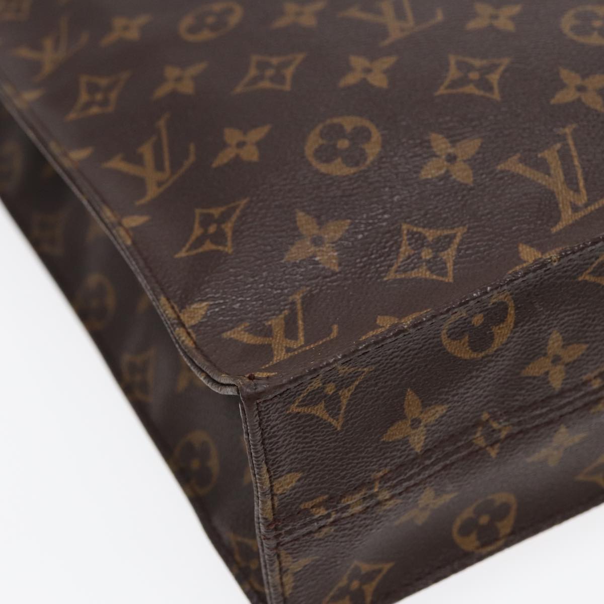 LOUIS VUITTON Monogram Sac Plat Hand Bag M51140 LV Auth ki4734