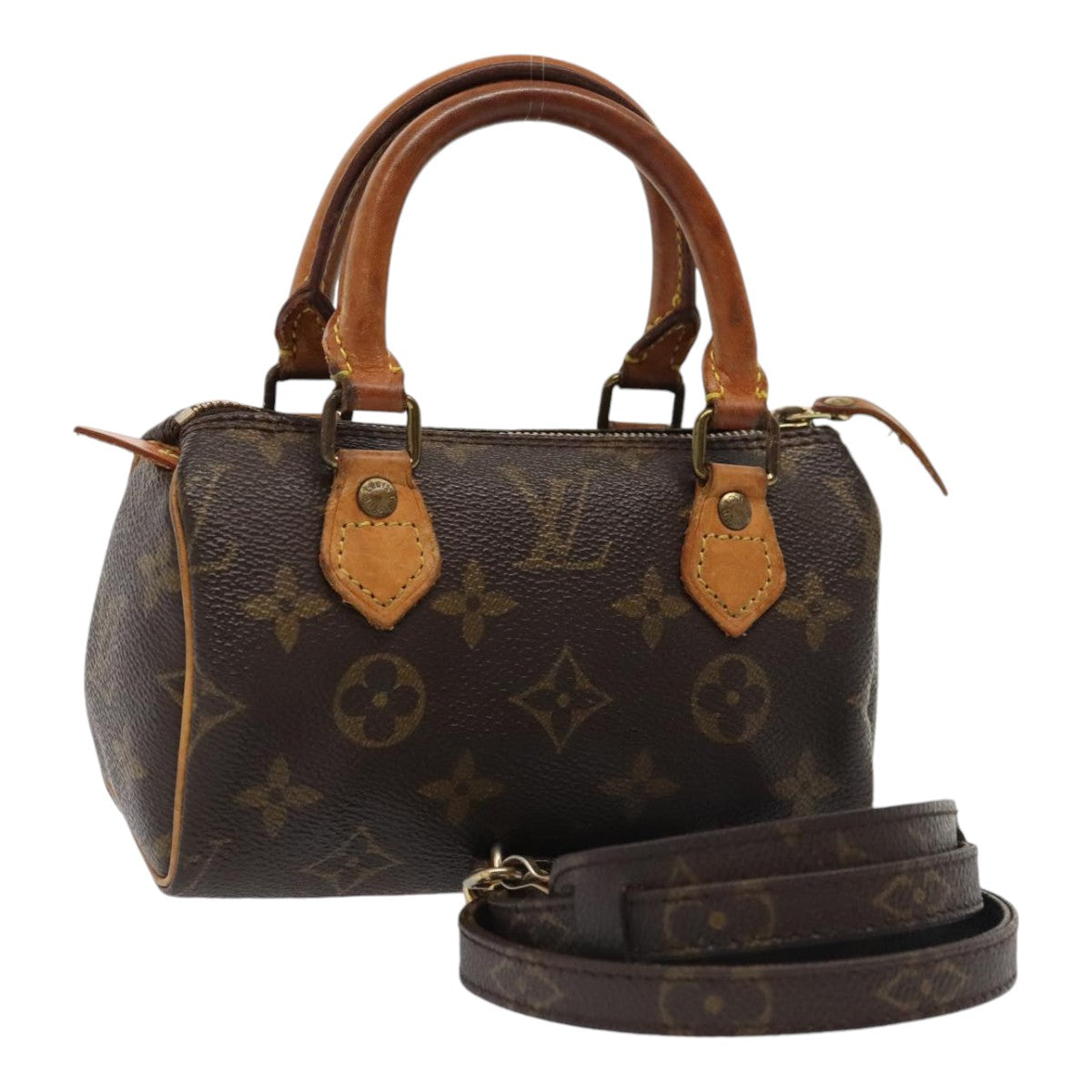 LOUIS VUITTON Monogram Mini Speedy Hand Bag M41534 LV Auth ki4808